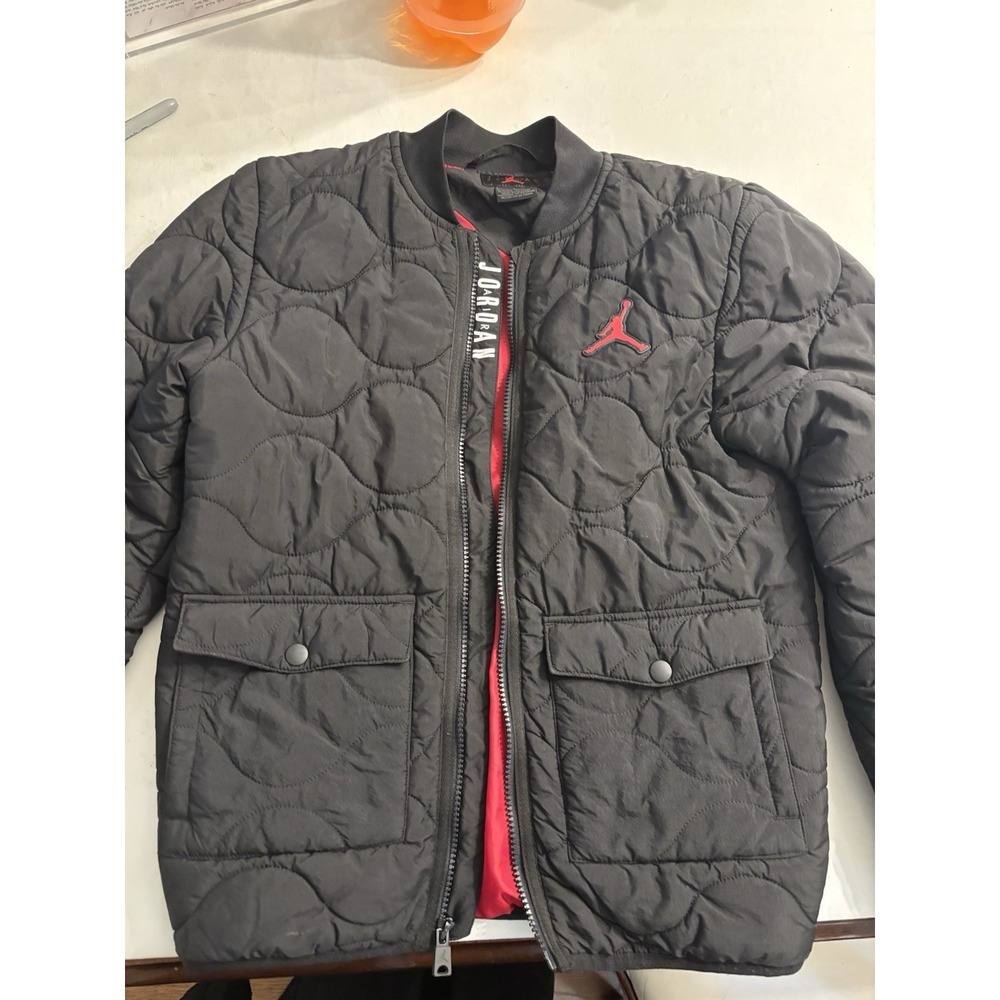 Boys Air Jordan 23 Quilted Bomber Jacket with Embroidered Logo